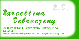marcellina debreczeny business card